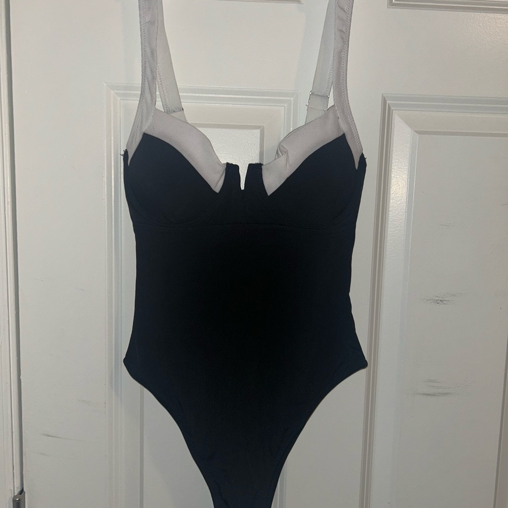 Chic Black and White Bodysuit